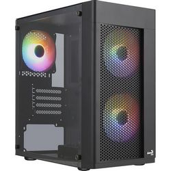 Mikro ATX kućište za računalo Aerocool HEXFORMBKV2 (3 ventilatora, FRGB) crno