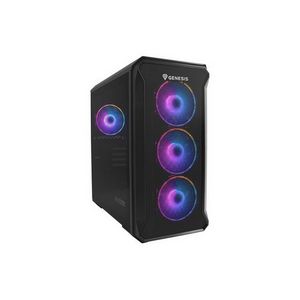 Obudowa NATEC Genesis Irid 503 ARGB NPC-1559 (Micro ATX. Mini ITX; kolor czarny)