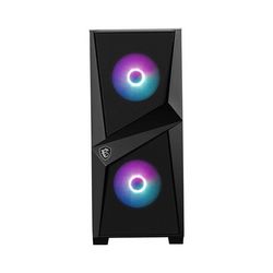Računalno kućište MSI MAG FORGE 100R (crna, 2x 120mm ARGB PWM ventilator, 1x 120mm ventilator, 1-6 ARGB Hub, Mystic Light Sync, stakleni panel, ATX, mATX, mini-ITX)