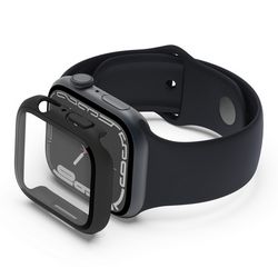 Belkin SCREENFORCE TemperedCurve 2-in-1 Treated Screen Protector + Bumper for Apple Watch Series 7 - crna