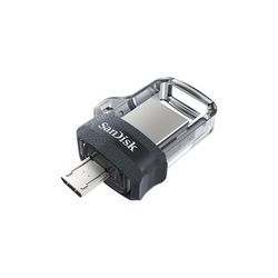USB memorija Flash Drive SANDISK Ultra Dual M3.0 (256 GB, USB Type-A / Micro-USB 3.2 Gen 1) crni, srebro, prozirno