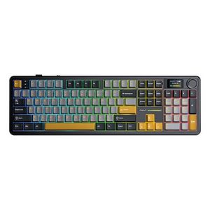 F108 Pro Gray+Orange+Deep Gray Reaper Switch RGB Keyboard by AULA