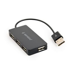 USB hub GEMBIRD UHB-U2P4-04 (USB 2.0, 480 Mbit/s) crni