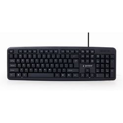 Tipkovnica GEMBIRD KB-U-103-RU (USB, QWERTY, engleski, ruski) crna