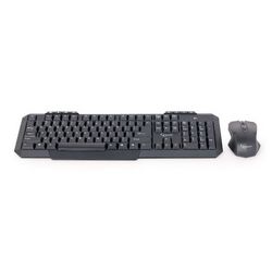 Tipkovnica GEMBIRD KBS-WM-02 s mišem (RF bežična, QWERTY, US engleski) crna