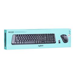 Tipkovnica Logitech MK220 (RF bežična, QWERTY, međunarodna EER, crna)