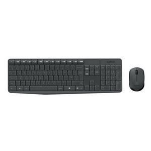 Tipkovnica s mišem LOGITECH MK235 (USB, QWERTY, US International) siva