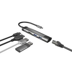 Višeportni Adapter NATEC Fowler Go (USB-C na Hub USB, HDMI)