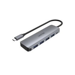 Hub za sučelje UNITEK H1107A (USB 3.2 Gen 1 Type-A, 5000 Mbit/s sivi)