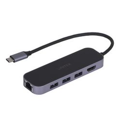 Hub USB-C 3.1 UNITEK (RJ-45,3XUSB-A,HDMI,4K,PD100W)