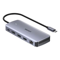 Aktivni hub s M.2 SSD kućištem UNITEK ACTIVE HUB 6-IN-1 USB-C (USB-C, 6 u 1)