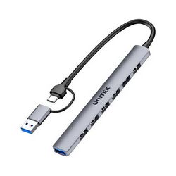 UNITEK HUB USB-A/C 7IN1USB-A PORTS 5GBPS