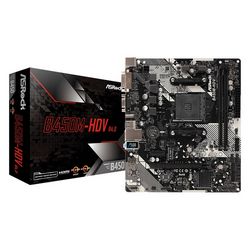 Matična ploča ASROCK B450M-HDV R4.0 (AMD B450, Socket AM4, micro ATX)