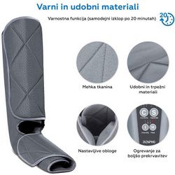 Masažer za noge RENPHO, model Air Leg Massager (bež boja, podesiva veličina, kompresijska terapija)