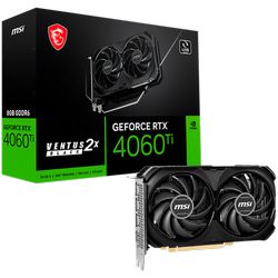 MSI Video Card NVidia RTX 4060 VENTUS 2X crna 8G OC (8GB GDDR6/128bit, PCI-E 4.0 x8, 1x8 pin, Retail)