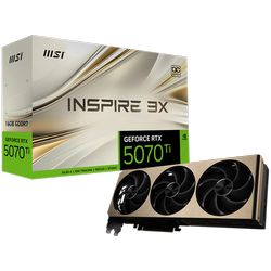 MSI INSPIRE GeForce RTX 5070 Ti 16GB GDDR7 PCI Express 5.0 Video Card RTX 5070 Ti 16G INSPIRE 3X OC PLUS