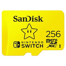 SanDisk microSDXC kartica za Nintendo Switch 256GB, do 100MB/s čitanja, 60MB/s pisanja, U3, C10, A1, UHS-1