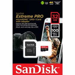 Memorijska kartica Micro SDHC Extreme Pro A1 Class10 V30 UHS-I U3 SanDisk 32 GB