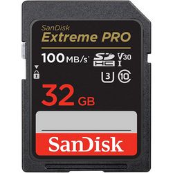 Memorijska kartica SDHC Extreme PRO SanDisk 32 GB + 2 godine RescuePRO Deluxe (brzina čitanja: do 100 MB/s, brzina pisanja: do 90 MB/s, UHS-I, Class 10, U3, V30)