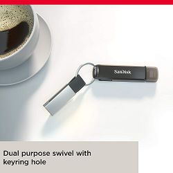 USB memorija Ixpand Flash Drive Luxe SanDisk 128 GB - USB-C + Lightning - za iPhone, iPad, Mac i uređaje s USB Type-C