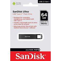 USB memorija Ultra USB Type-C Flash SanDisk 64 GB (brzina čitanja: 150 MB/s)
