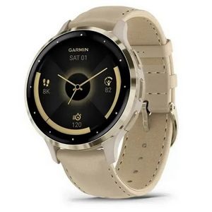 Garmin 010-02785-55 smartwatch / sport watch 3.05 cm (1.2") AMOLED 41 mm Digital 390 x 390 pixels Touchscreen Gold Wi-Fi GPS (satellite)