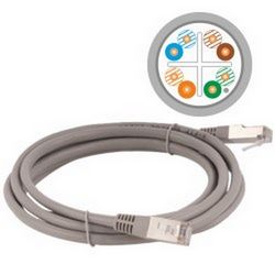 Mrežni kabel ALANTEC KKS6SZA5.0 (sivi, 5 m, Cat6 F/UTP (FTP))
