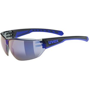 Okulary rowerowe UVEX Equate, black/blue matt/mirror blue