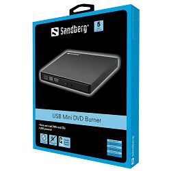 Snimač Mini DVDRW slim vanjski USB Sandberg