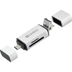 Čitač kartica s USB-C, USB-A i micro-USB Sandberg