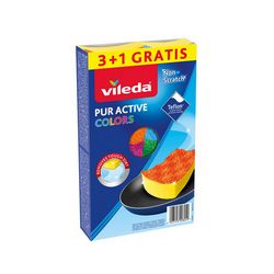 Spužva za pranje suđa VILEDA Pur Active Colors (4 komada) 
