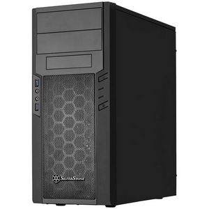 SilverStone PRECISION PS13B Mini Tower Computer Case, black