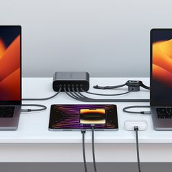 Satechi 200W USB-C 6-PORT GAN CHARGER (6xUSB-C PD Supports PD 3.1/3.0, QC 4.0+ & PPS) - Grey