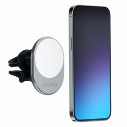 Satechi Magnetic Wireless Car Charger - Silver