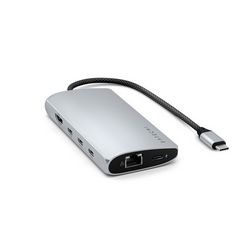 Satechi USB-C MultiPort Adapter 8K with Ethernet V3 - Silver