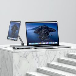 Satechi Aluminium Thunderbolt 4 Dock (1xT4 P 96W,3x T4 40Gbps 15W,Ethernet,3xUSB-A 3.2 10 Gbps,1xUSB-A 2.0 charging,SDcard,3.5mm audio) EU version - Space Grey