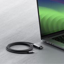 Satechi USB-C To HDMI 2.1 8K Cable (Mac Devices up to 4K/60Hz, 8K/60Hz, 4K 60Hz/120Hz, 2K/ 40Hz, 1080P/500Hz, Dynamic HDR10+ HDCP 1.4 & HDCP 2.3) - Space Grey