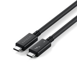Satechi Thunderbolt 4 Pro Braided Cable 1m (PD240W,40Gpbs data,8K resolution) - crna