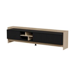 Cama RTV PORTO 3D cabinet 190x38x50 oak/black