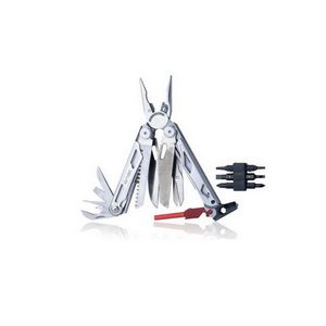 Multitool AZYMUT Giewon FS - Fire Starter - 19 narzędzi - krzesiwo + gwizdek + kabura do pasa (H2038A)