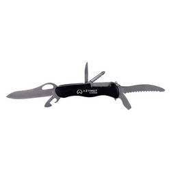 Scyzoryk AZYMUT Karkon - 9 narzędzi + kabura, 113 mm crna (HK20018)
