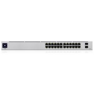 Upravljački Ethernet prekidač s 24 porta UBIQUITI UniFi (PoE, L2/L3 Gigabit Ethernet, 10/100/1000, 1U, Srebrna)