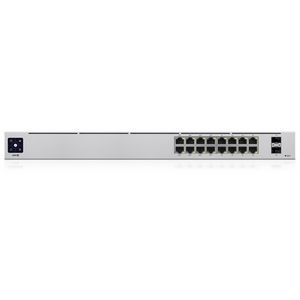 Upravljački Ethernet prekidač s PoE UBIQUITI UniFi 16-Port (Managed L2/L3 Gigabit Ethernet (10/100/1000), Power over Ethernet (PoE), 1U, Srebrna)