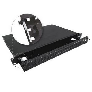 Alantec Przełącznica światłowodowa teleskopowa 24xSC duplex / 24xLC quad 19" 1U z akcesoriami montażowymi (dławiki, opaski) (FOP-1U-24SCD-C-P)