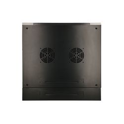 Extralink 9U 600X600 AZH WALL-MOUNTED RACKMOUNT CABINET SWING TYPE crna Wall mounted rack