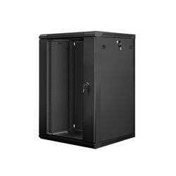 Ormar za ugradnju na zid Lanberg 19'' 18U 600x600mm crni (staklena vrata)