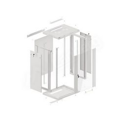 Zidni ormar LANBERG (19", 18U, 600 x 450 mm, staklena vrata) sivi
