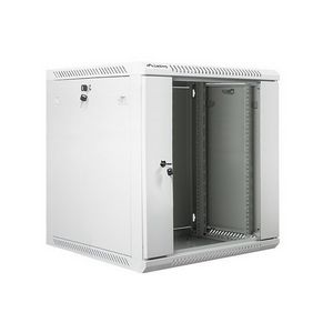 Lanberg wall-mounted installation rack cabinet 19'' 12U 600x600mm gray (glass door)