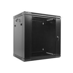 Ormar za ugradnju na zid Lanberg 19'' 12U 600x450mm crni (staklena vrata)