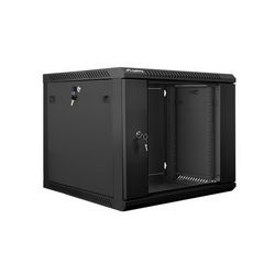 Ormar za ugradnju na zid Lanberg 19'' 9U 600x600mm crni (staklena vrata)